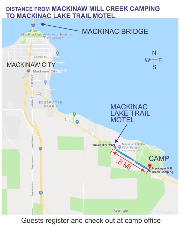 Mackinac Lake Trail Motel Mackinaw Stadt Zimmer foto
